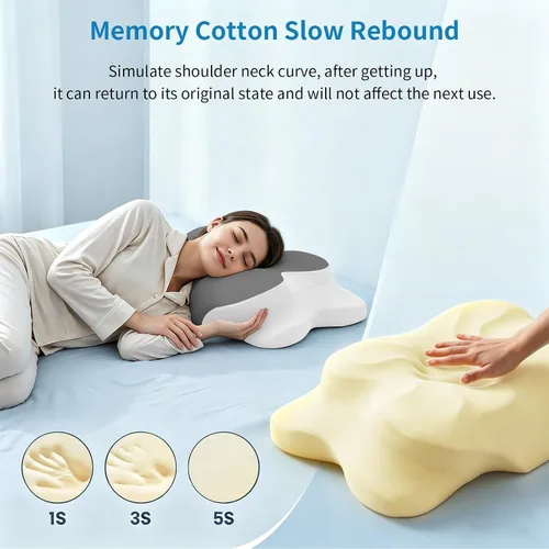 Vista 2 de Almohada cervical para el cuello, almohada de espuma viscoelástica
