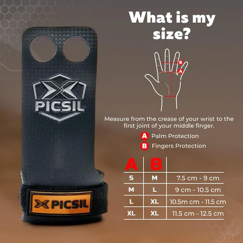 Vista 6 de PICSIL - RX Grips Puños sintéticos para entrenamiento y gimnasia Fibra de carbono ultra resistente para entrenamiento cruzado Ayuda a prevenir