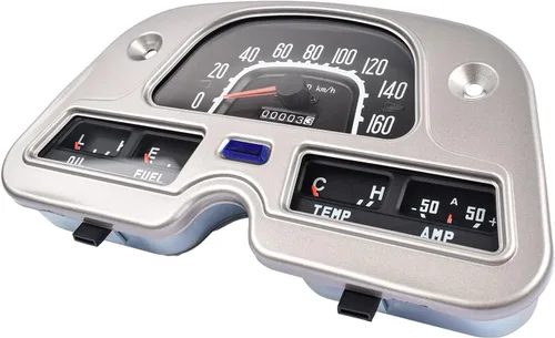 Vista 3 de Reemplazo de grupo de medidores de velocímetro para Toyota Land Cruiser FJ40 FJ45 BJ40 1974-1980, grupo de 12V, medidor de amperios de 50A