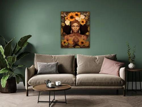 Vista 70 de Arte de pared afroamericano, decoración de rey y reina bailarín negro para sala de estar, arte de pareja de amor negro para dormitorio, lienzo