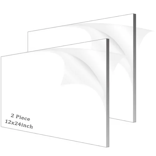 Vista 16 de 4 piezas de láminas acrílicas de 1/8" de grosor (3mm), plexiglás fundido transparente de 18" x 24" con papel protector para letreros, proyectos