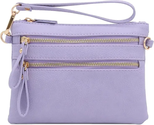 Vista 43 de Bolso de hombro cruzado con múltiples bolsillos y cremallera y correa de muñeca pequeña