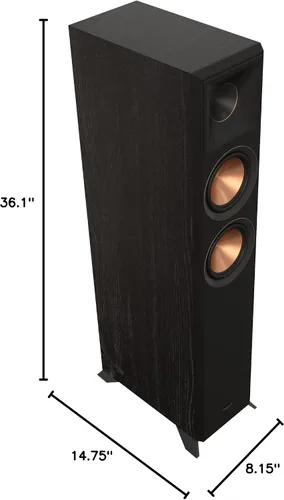 Vista 10 de Klipsch Referencia Premiere RP-5000F II Altavoz de pie con woofer cerametálico de 5.25" en ébano con receptor AV de red certificado THX de 7.2