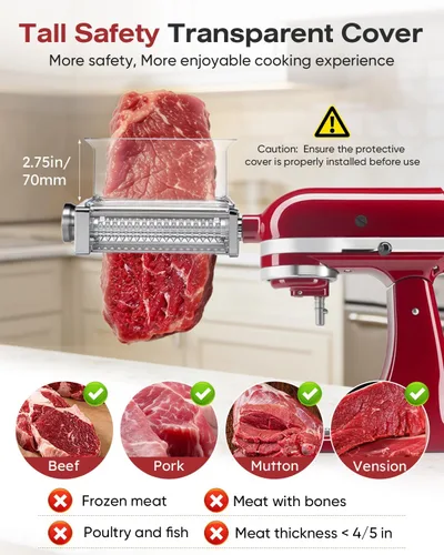 Vista 10 de Accesorio ablandador de carne de acero inoxidable de 3 ajustes