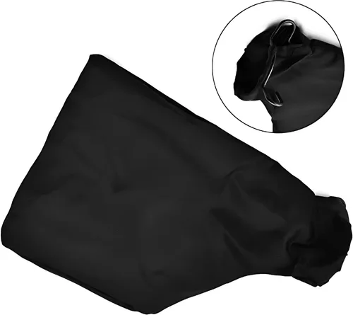 Vista 3 de Bolsa de recolección de polvo negro para sierra ingletadora 255, con cremallera y soporte ajustable con cable, fácil de transportar y almacenar
