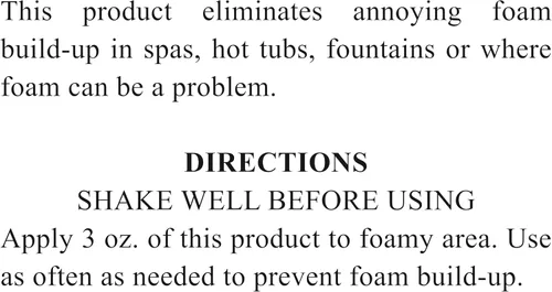 Vista 4 de SpaChoice Bañera de hidromasaje sin espuma de alta calidad de 1 pinta antiespuma, fabricada en Estados Unidos Quickly Eliminates Foam In Spas, Hot