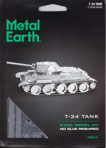 Vista 6 de Metal Earth T-34 Tank 3D Metal Modelo Kit Fascinaciones