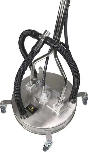 Vista 6 de Limpiador de superficies de acero inoxidable de 21 pulgadas con puerto de vacío, ruedas y accesorio para lavadora a presión de varilla 4000 PSI, 12