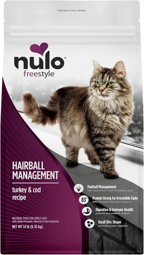 Vista 11 de Nulo Comida para Gatos Freestyle, Para el Manejo de Bolas de Pelo, Croquetas Secas Premium Sin Granos de Bocado Pequeño, Receta de Proteína Animal