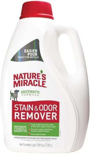 Vista 11 de Removedor de manchas y olores de perros, fórmula enzimática para desastres cotidianos, de Nature's Miracle, 709 ml Tough on Dog Urine, Feces