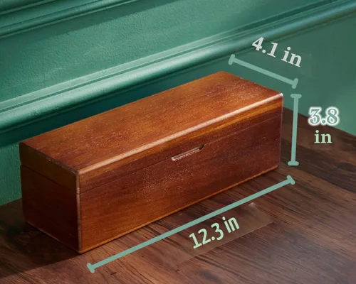 Vista 5 de SEVENY Caja organizadora de bolsas de té de madera con 4 compartimentos