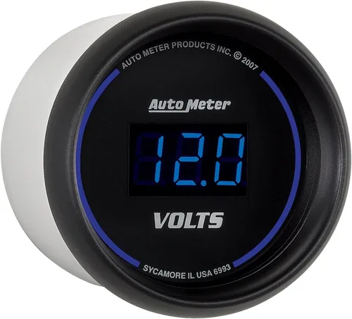 Vista 5 de Auto Meter 6993 Medidor de voltímetro digital cobalto 2.3125 pulgadas