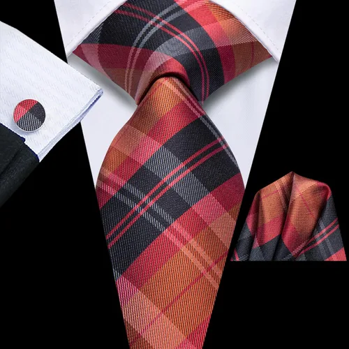 Vista 125 de Dubulle Corbata tejida de cachemira para hombre y gemelos de pañuelo para hombre, conjunto de gemelos para boda formal y negocios