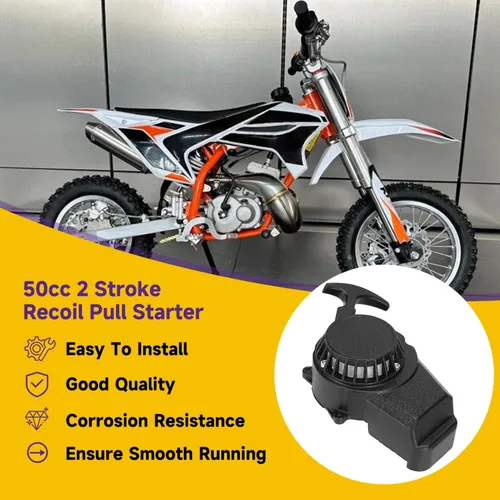 Vista 8 de HIAORS Arrancador de retroceso de aleación compatible con SYX Moto 50cc Moto de tierra 47cc 49cc 2 tiempos SSR SX50 Apollo Coolster QG-50 Xpro