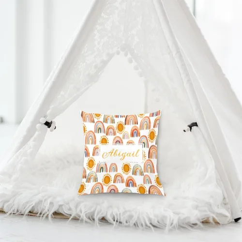 Vista 4 de Funda de almohada personalizada con nombre de bebé para bebé, niño y niña, almohada personalizada con nombre, almohada personalizada para sofá