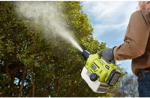 Vista 5 de RYOBI ONE+ - Mister inalámbrico de iones de litio de 18 voltios con batería de 2.0 Ah y cargador incluidos, color verde