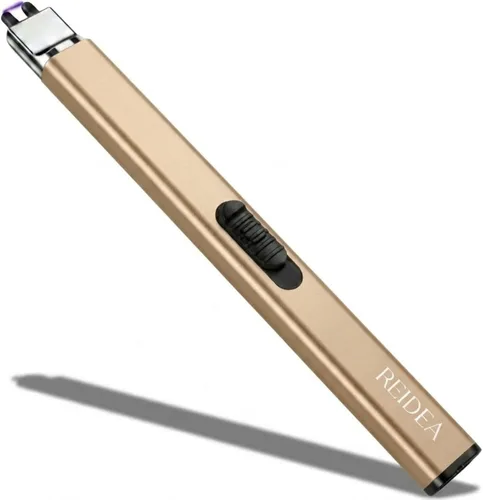 Vista 14 de REIDEA Encendedor eléctrico de regalo para los amantes de las velas, resistente al viento, sin llama, recargable por USB, encendedor retráctil de 1