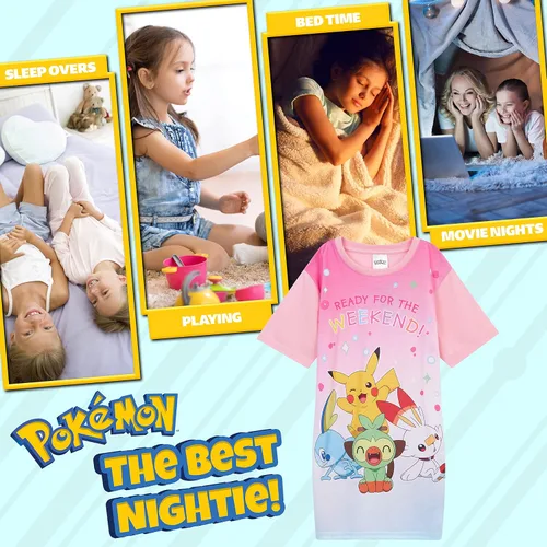 Vista 5 de Pokemon Camisón para niñas, pijamas de Pikachu, regalos
