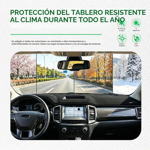 Vista 5 de AUQDD Alfombrilla de Cubierta del Tablero Compatible con La-nd Rover LR3 2005 2006 2007 2008 2009 /2010-2016 LR4, 2006-2009 Range Rover Sport Negro