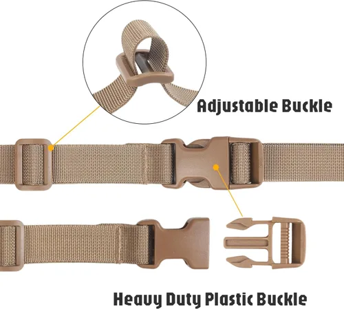 Vista 6 de XTACER Correa de accesorios para mochila, correas de equipaje, correa para saco de dormir con hebilla