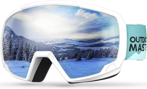 Vista 12 de OutdoorMaster - Lentes de esquí para niños, lentes de snowboard para niños, con protección UV, 100 % esférica, para niños y niñas