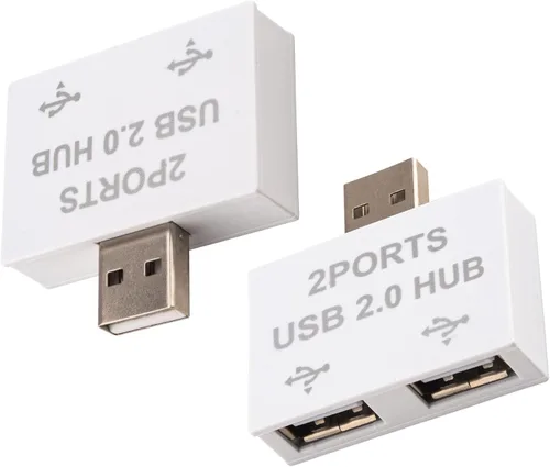 Vista 11 de Hub USB 2.0, adaptador divisor USB de 1 a 2 salidas, paquete de 2, expansor USB de 2 puertos, carga rápida y transferencia de datos de 480 Mbps
