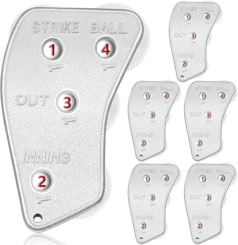 Vista 11 de Lenwen Engranaje indicador de clicker de árbitro de béisbol de 4 ruedas práctico para contador de béisbol para salidas de grabación y entradas