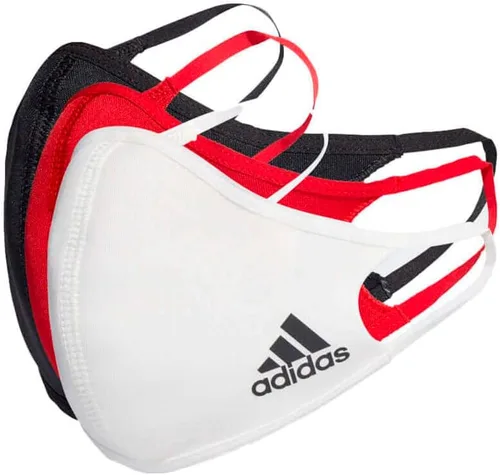 Vista 3 de Adidas Originals - Fundas faciales estándar, paquete de 3 Negro