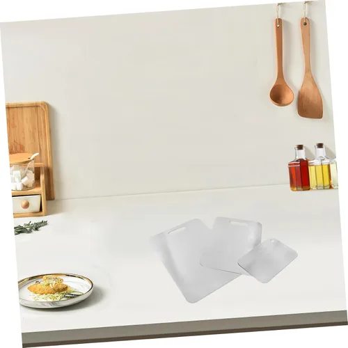 Vista 9 de Tabla de cortar de doble cara 3pcs acero inoxidable para cocina