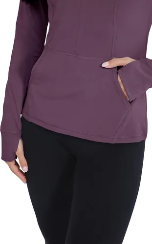 Vista 4 de Yogalicious Nude Tech - Chaqueta de manga larga con media cremallera y bolsillos frontales