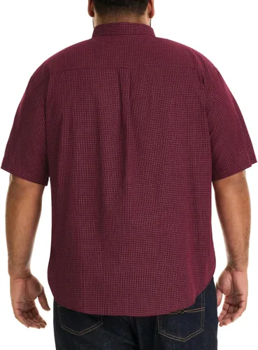 Vista 4 de Van Heusen Men's Big and Tall Wrinkle Free Short Sleeve Button Down Check Shirt