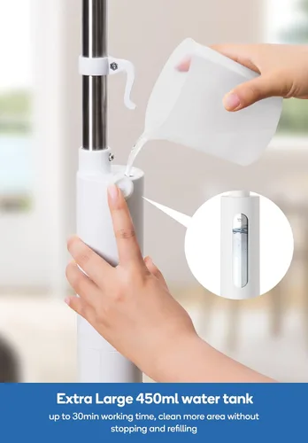 Vista 6 de Trapeador de vapor para limpieza de pisos, configuración de 15 segundos, limpiador de suelos sin productos químicos para madera dura, laminado