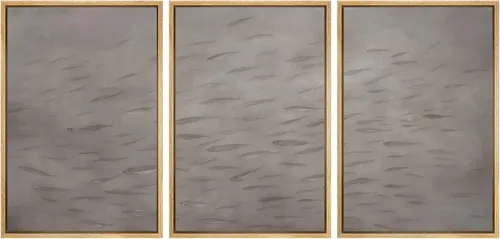 Vista 45 de SIGNWIN Lienzo enmarcado para pared, juego de arte dramático de cielo tormentoso, ilustraciones de paisaje nuboso Moody, arte moderno decorativo