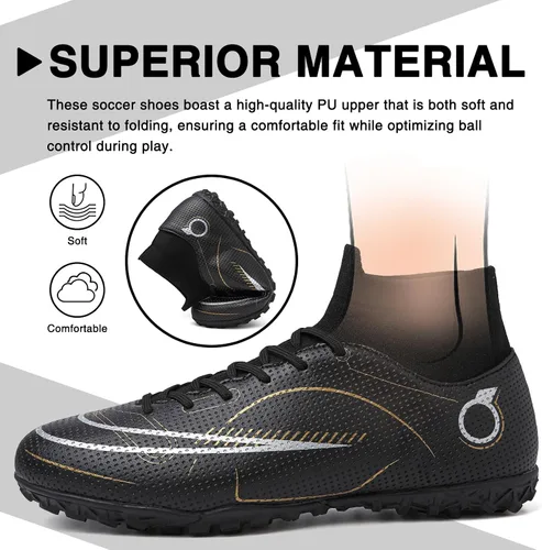 Vista 2 de Zapatos de fútbol para hombre y mujer, zapatos de fútbol para niño grande AGTF