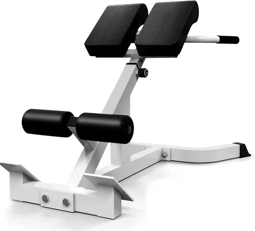 Vista 11 de Extensor de respaldo de silla romana, banco de hiperextensión ajustable doble ángulo y altura para gimnasio en casa, máquina de ejercicio de espalda