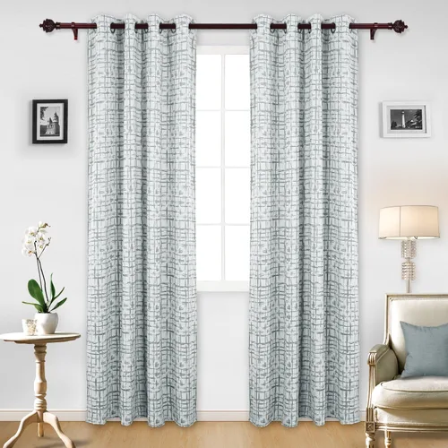 Vista 16 de Deconovo - Cortinas opacas para oscurecer la habitación, con aislamiento térmico, cortinas con ojales Rosa