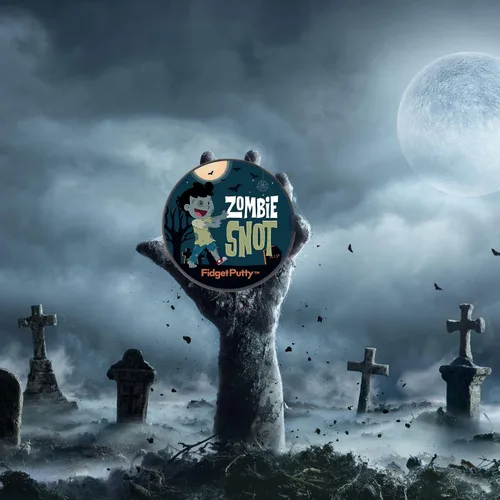 Vista 8 de Zombie Snot Therapy Putty - Divertida masilla de alivio de estrés para adultos, color verde perla para Halloween y elefante blanco