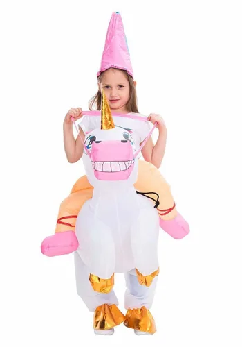 Vista 3 de Disfraz Inflable de Unicornio para Niños Multicolor