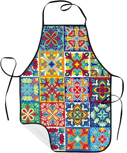 Vista 36 de Sigouyinei Delantales para mujeres con bolsillos, delantal para hombres, delantal adecuado para chefs camareros, técnicos de uñas para hornear