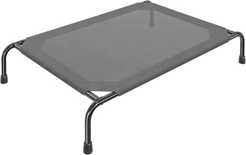 Vista 19 de Simple Trending - Cama elevada para perros para perros de tamaño grande, cuna elevada para mascotas al aire libre con cama de hamaca para mascotas