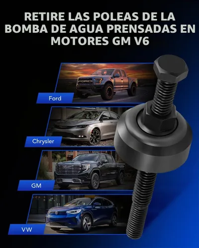 Vista 3 de Orion Motor Tech - Juego de herramientas de extracción e instalación de polea de bomba de dirección asistida, herramientas de extracción e Azul