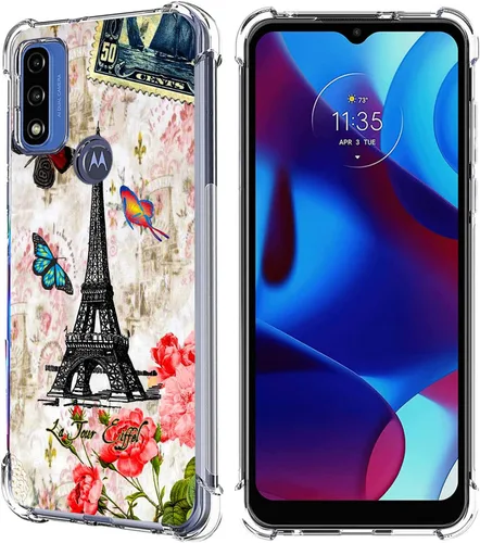 Vista 20 de Funda para Moto G Pure/Moto G Power 2022/Moto G Play 2023, colorida funda protectora de poliuretano termoplástico resistente a los arañazos