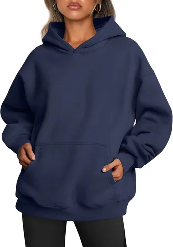 Vista 19 de Trendy Queen - Sudaderas extragrandes con capucha para mujer, suéteres de manga larga, sin botones, de vellón, de otoño, ropa de invierno