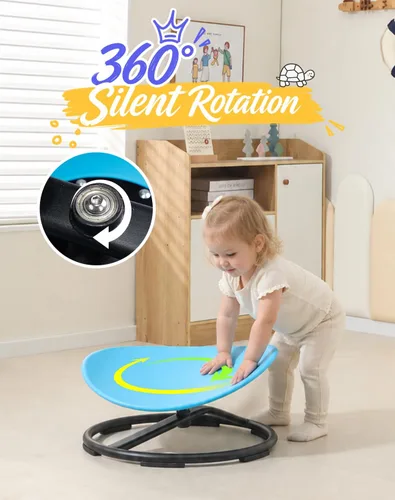 Vista 6 de Silla giratoria para niños autistas: juguete giratorio sensorial redondo, silla giratoria para niños con autismo, asiento giratorio sensorial