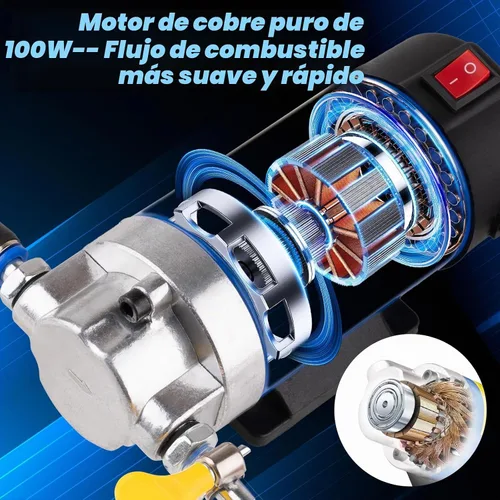 Vista 6 de Bomba extractora de aceite de 12 V 100 W, extractor de aceite de motor para cambio de aceite, bomba eléctrica de transferencia de fluido, bomba