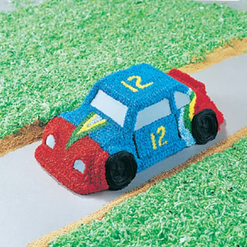 Vista 6 de Wilton Molde para pastel de automóvil, molde para pastel de cumpleaños 3D para niños, plata, aluminio