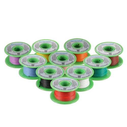 Vista 6 de BNTECHGO Kit de cables de silicona de calibre 16, 10 colores, cada uno de 25 pies. Cable flexible de cobre estañado trenzado de 16 AWG
