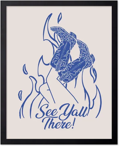 Vista 69 de Poster Master Póster de You've Yeed Your Last Haw, estampado retro de vaquero azul, arte occidental, arte moderno, arte del salvaje oeste, regalo