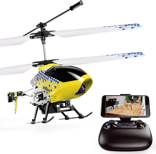 Vista 9 de Cheerwing U12S Mini helicóptero RC con cámara helicóptero de control remoto para niños y adultos Azul