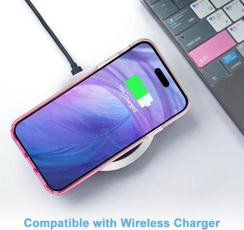 Vista 6 de JJGoo Funda transparente compatible con iPhone 15 Pro, funda de teléfono de TPU suave y transparente, funda antigolpes transparente a prueba